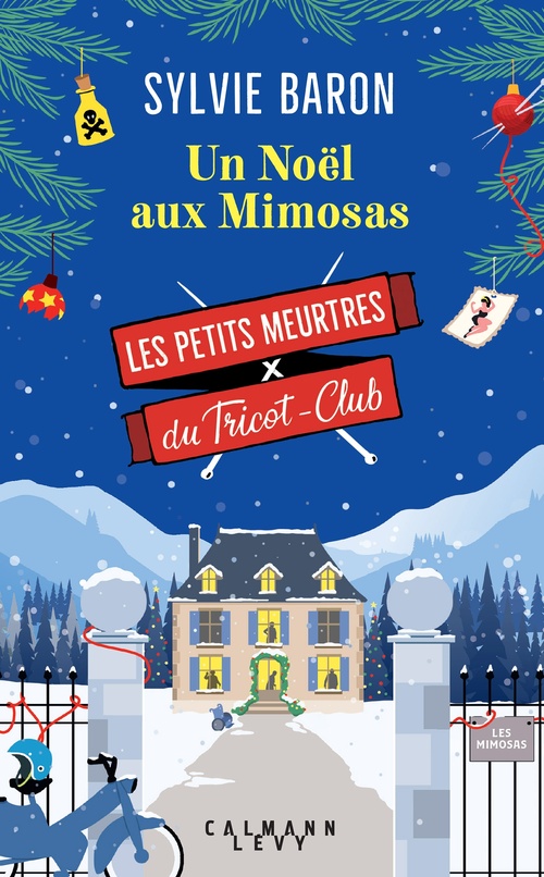 Couverture ebook de Les Petits meurtres du Tricot Club, tome 4 - Un Noël aux Mimosas, de Sylvie Baron