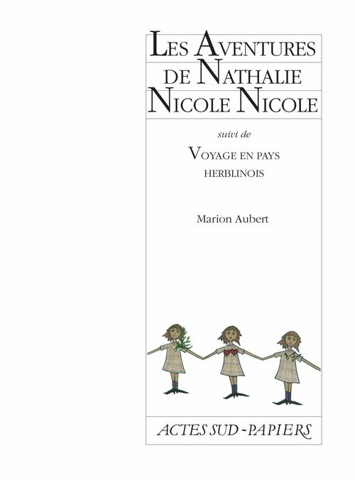 ebook cover of Les Aventures de Nathalie Nicole suivi de Voyage en pays herblinois, by Marion Aubert