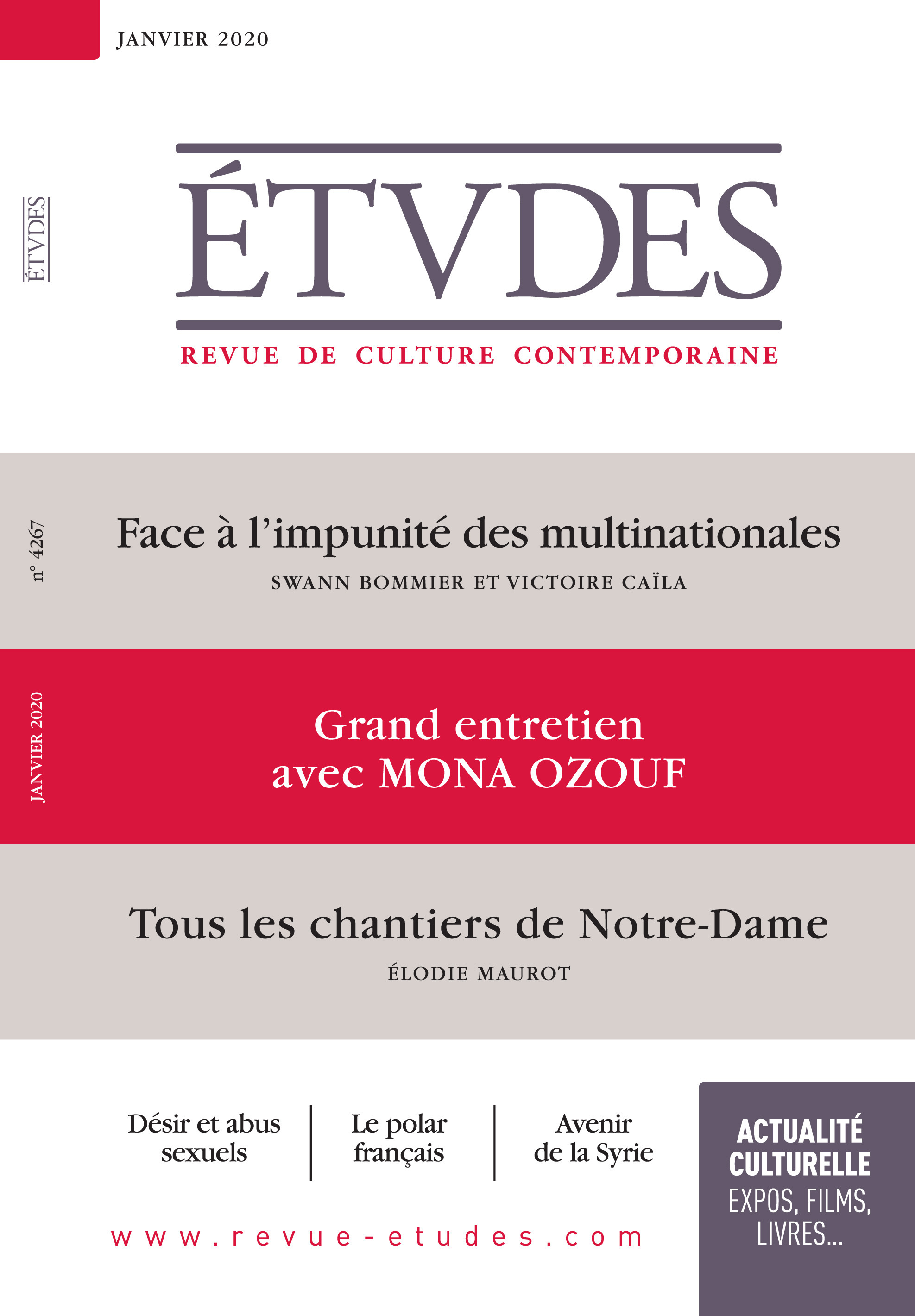Couverture ebook de Revue Etudes - Face à l'impunité des multinationales, de Revue études