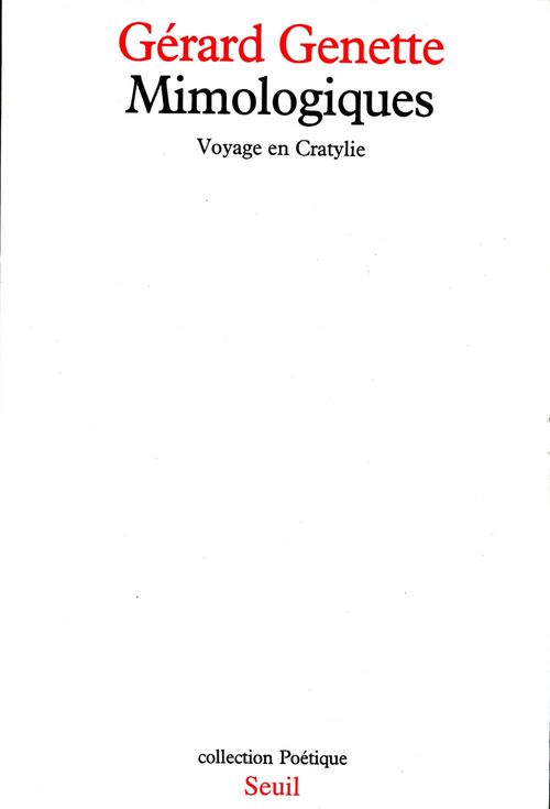ebook cover of Mimologiques. Voyage en Cratylie, by Gérard Genette