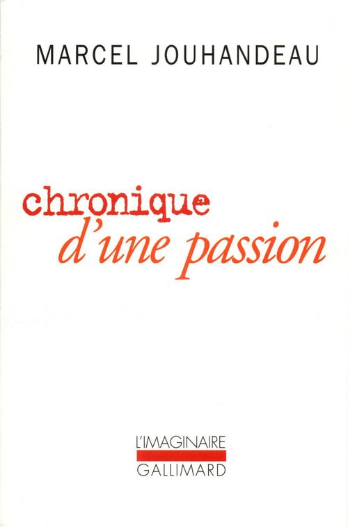 Couverture ebook de Chronique d'une passion, de Marcel Jouhandeau