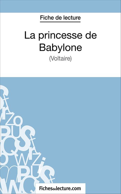 ebook cover of La princesse de Babylone, by Vanessa Grosjean, Fichesdelecture.Com