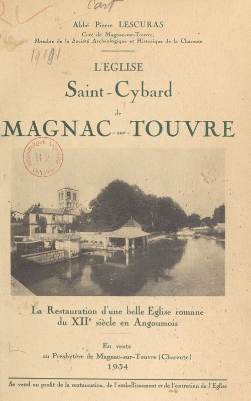 Couverture ebook de L'église Saint-Cybard de Magnac-sur-Touvre, de Pierre Lescuras