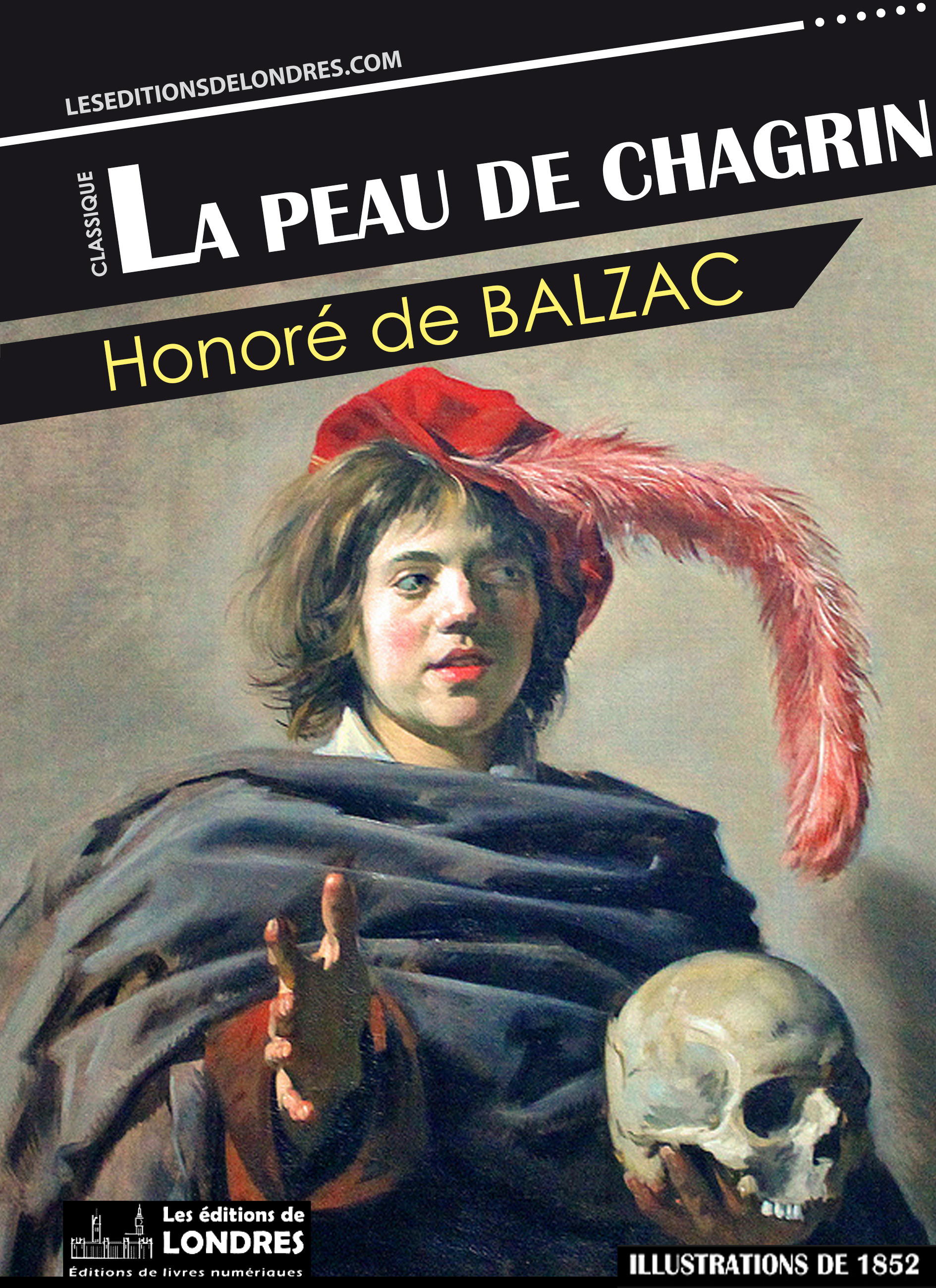 Couverture ebook de La peau de chagrin, de Honoré de Balzac