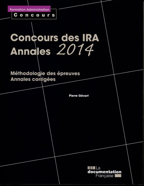ebook cover of Concours des IRA - Annales 2014, by La Documentation Fra