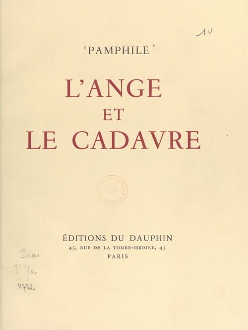 Couverture ebook de L'ange et le cadavre, de Pamphile