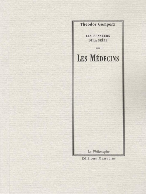 Couverture ebook de Les Médecins, de Théodor Gomperz