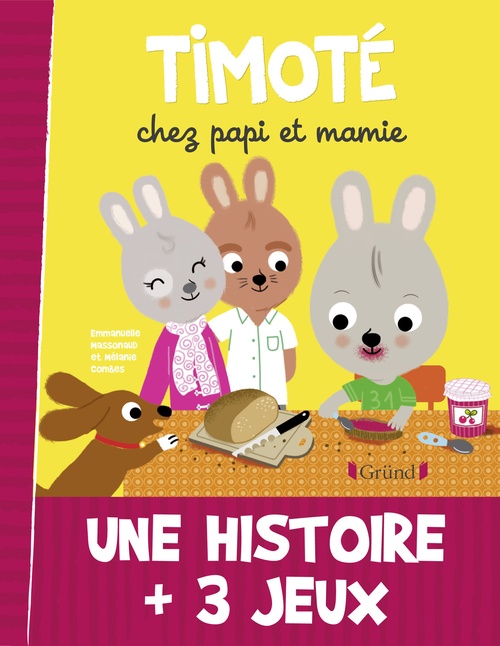 Couverture ebook de Timoté chez Papi et Mamie, de Emmanuelle Massonaud, Mélanie Combes