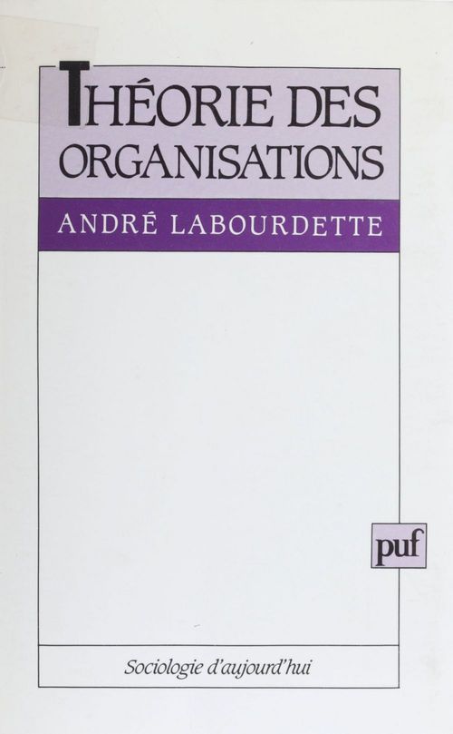 Couverture ebook de Théorie des organisations, de André Labourdette