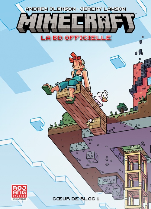 Couverture ebook de Minecraft : la BD officielle - Coeur de bloc T01, de Andrew Clemson