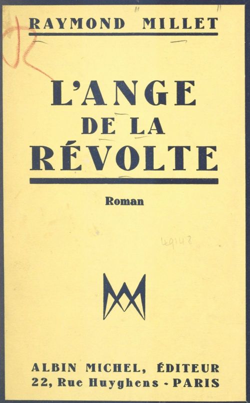 ebook cover of L'ange de la révolte, by Raymond Millet