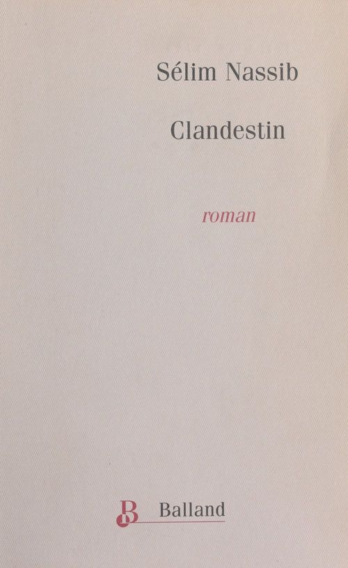 ebook cover of Clandestin, by Sélim Nassib