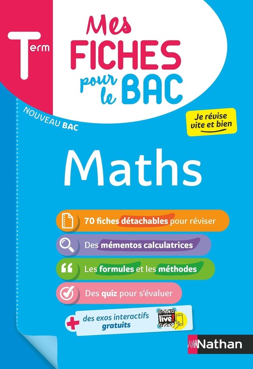 Couverture ebook de Mes fiches pour le Bac Maths Term, de Pierre-Antoine Desrousseaux