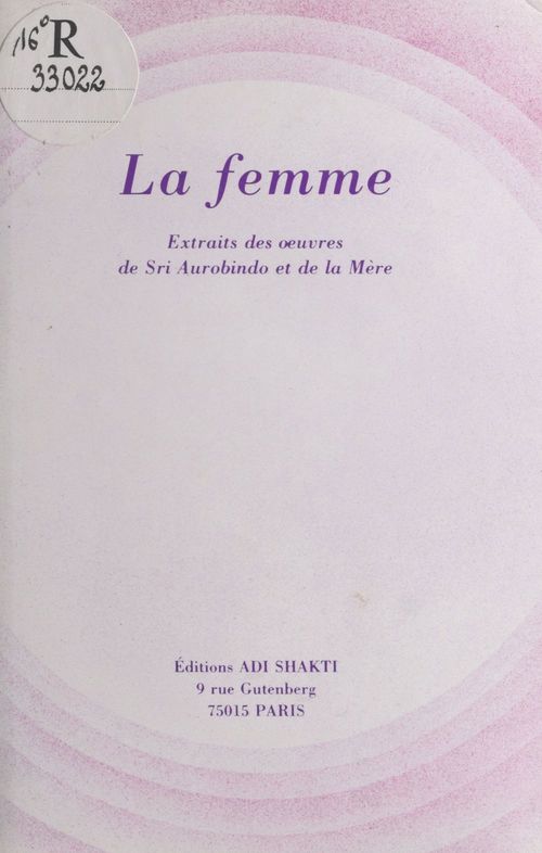 ebook cover of La femme, by La Mere, Sri Aurobindo