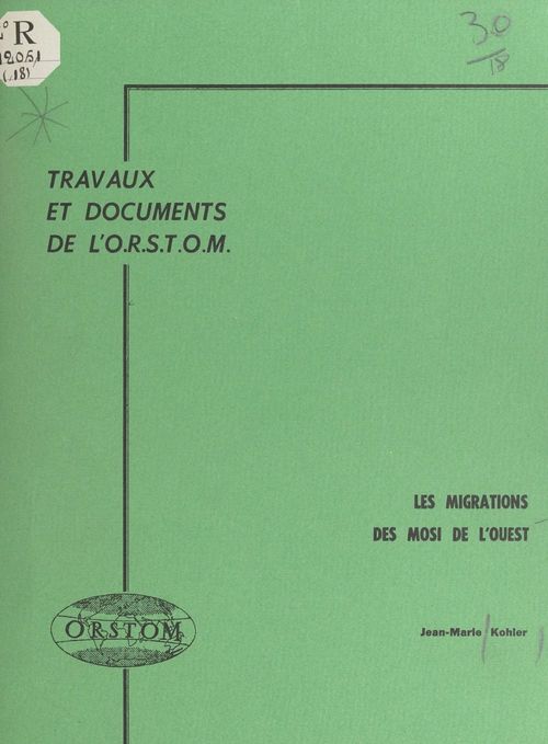 ebook cover of Les migrations des Mosi de l'ouest, by Jean Marie Kohler