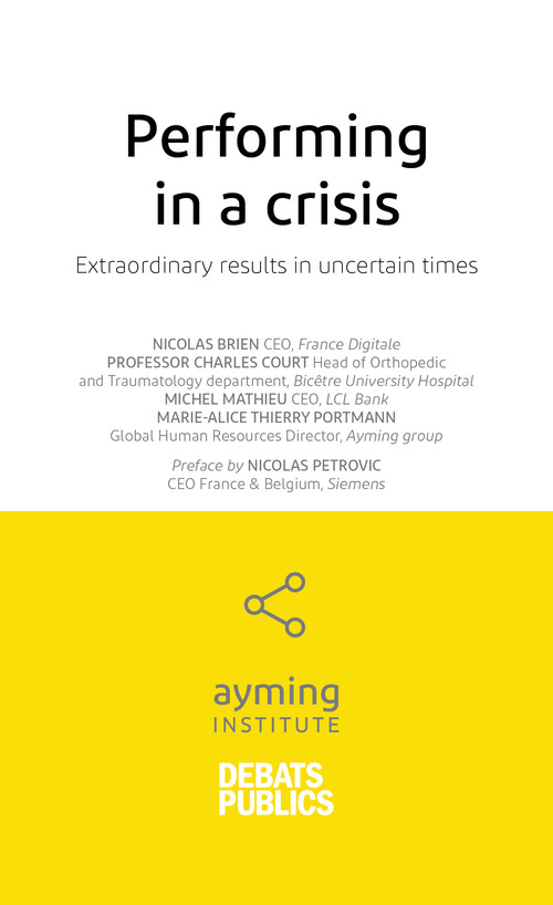 Couverture ebook de Performing in a crisis, de Herve Amar