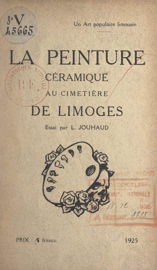 Couverture ebook de Un art populaire limousin : la peinture céramique au cimetière de Limoges, de Leon Jouhaud
