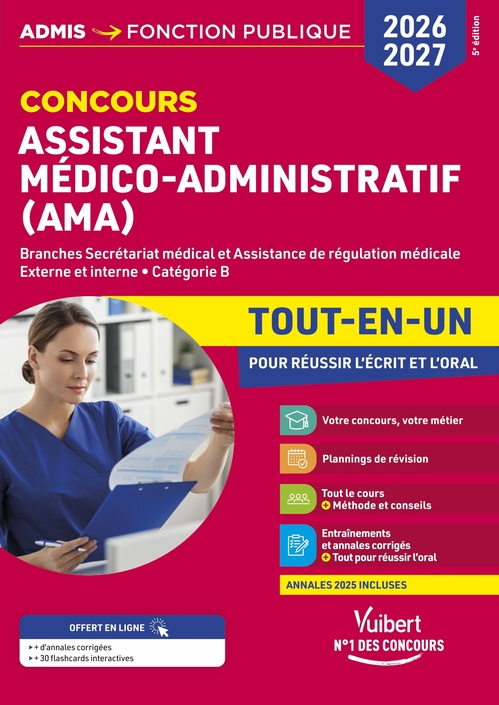 ebook cover of Concours Assistant médico-administratif (AMA) 2026-2027 -  Tout-en-un, by Mandi Gueguen, Fabien Gougeon