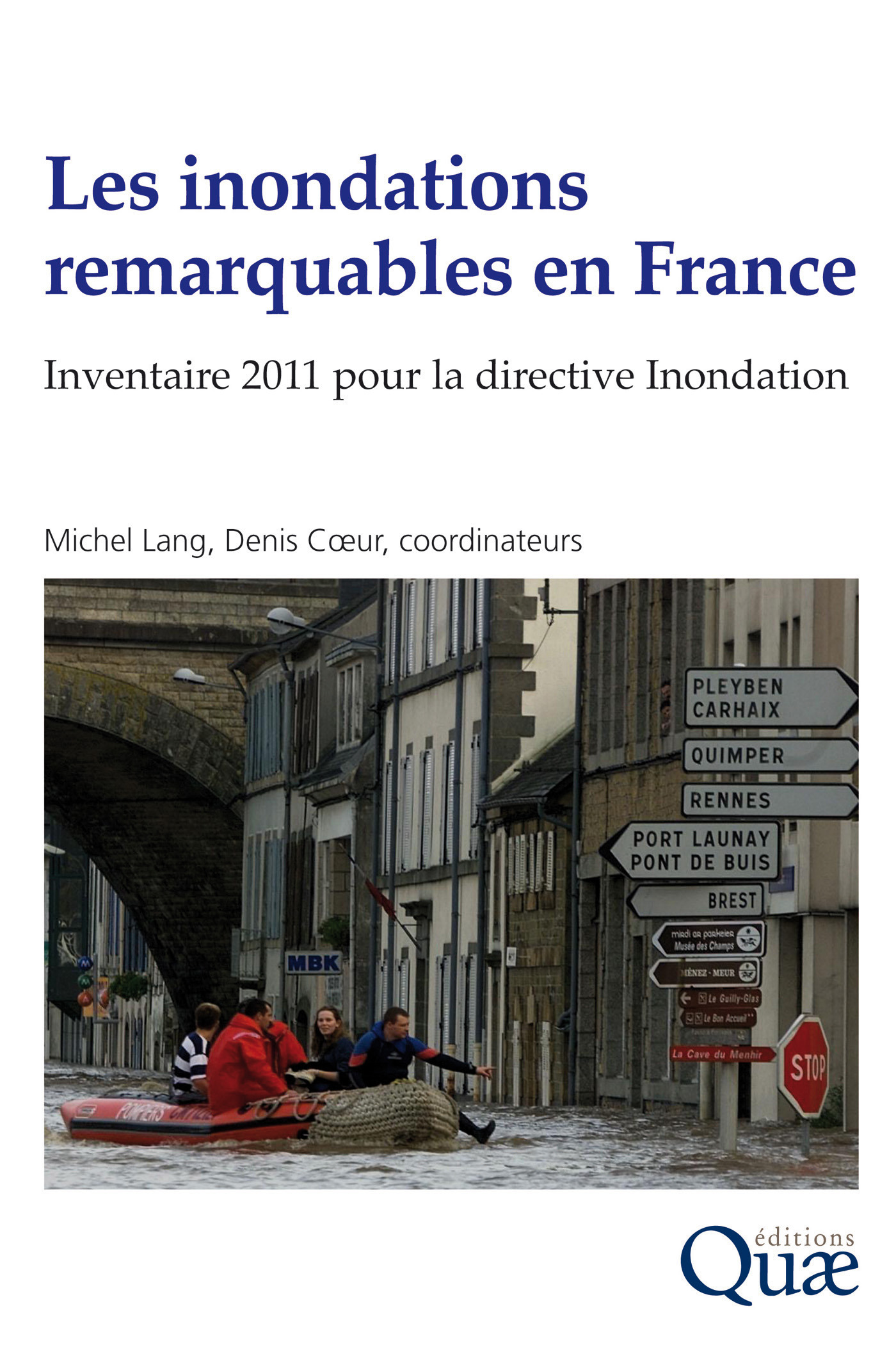 Couverture ebook de Les inondations remarquables en France, de Denis Coeur, Michel Lang