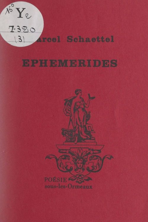 Couverture ebook de Éphémérides, de Marcel Schaettel