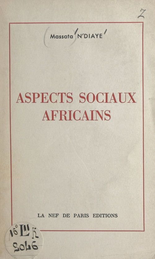 ebook cover of Aspects sociaux africains, by Massata N'Diaye