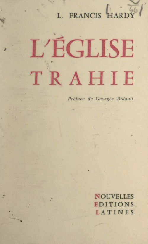 Couverture ebook de L'Église trahie, de Louis Francis Hardy