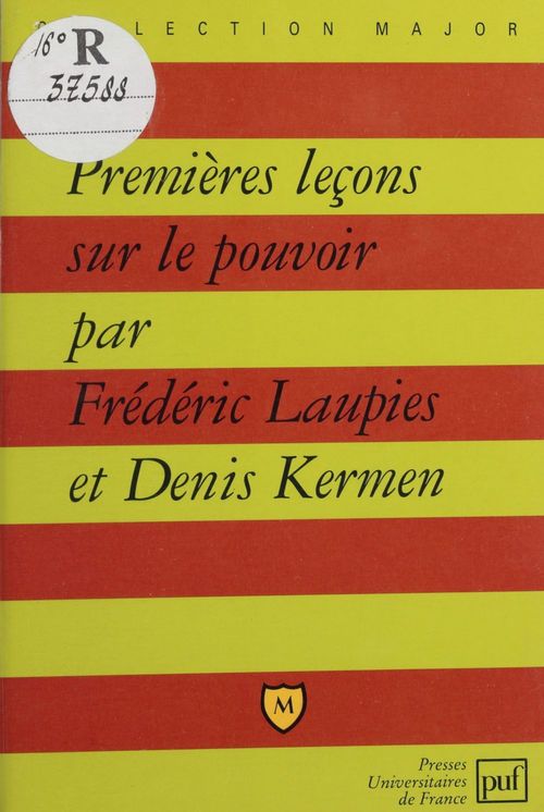 ebook cover of Premières leçons sur le pouvoir, by Denis Kermen, Frederic Laupies