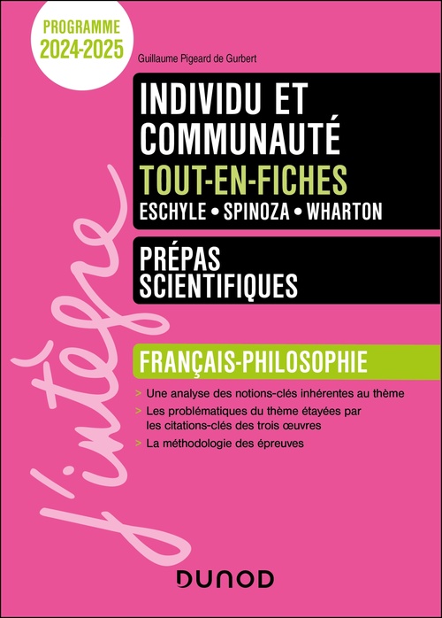 Couverture ebook de Thème Français-philosophie -Tout-en-fiches - Prépas scientifiques - Programme 2024-2025, de Guillaume Pigeard de Gurbert