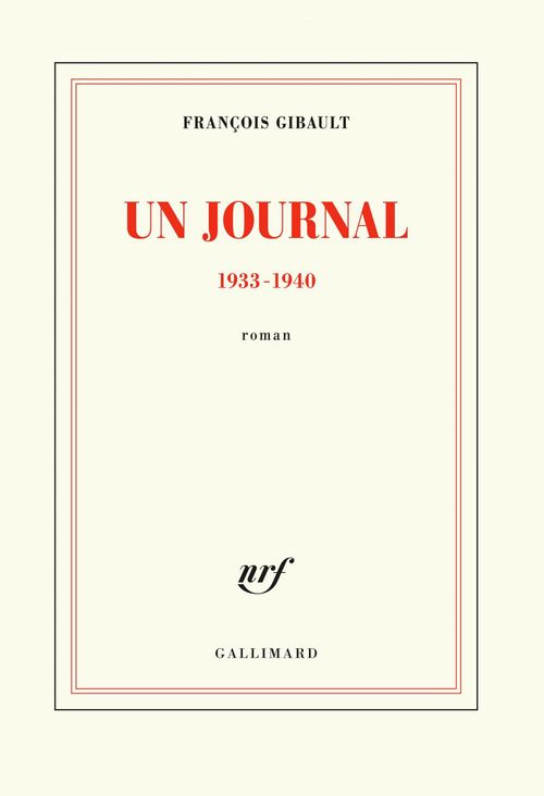 Couverture ebook de Un journal (1933-1940), de François Gibault