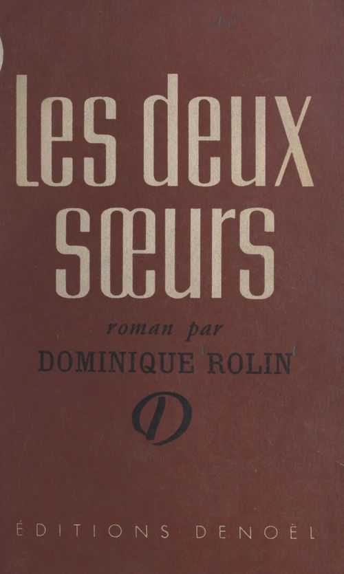 ebook cover of Les deux soeurs, by Dominique Rolin