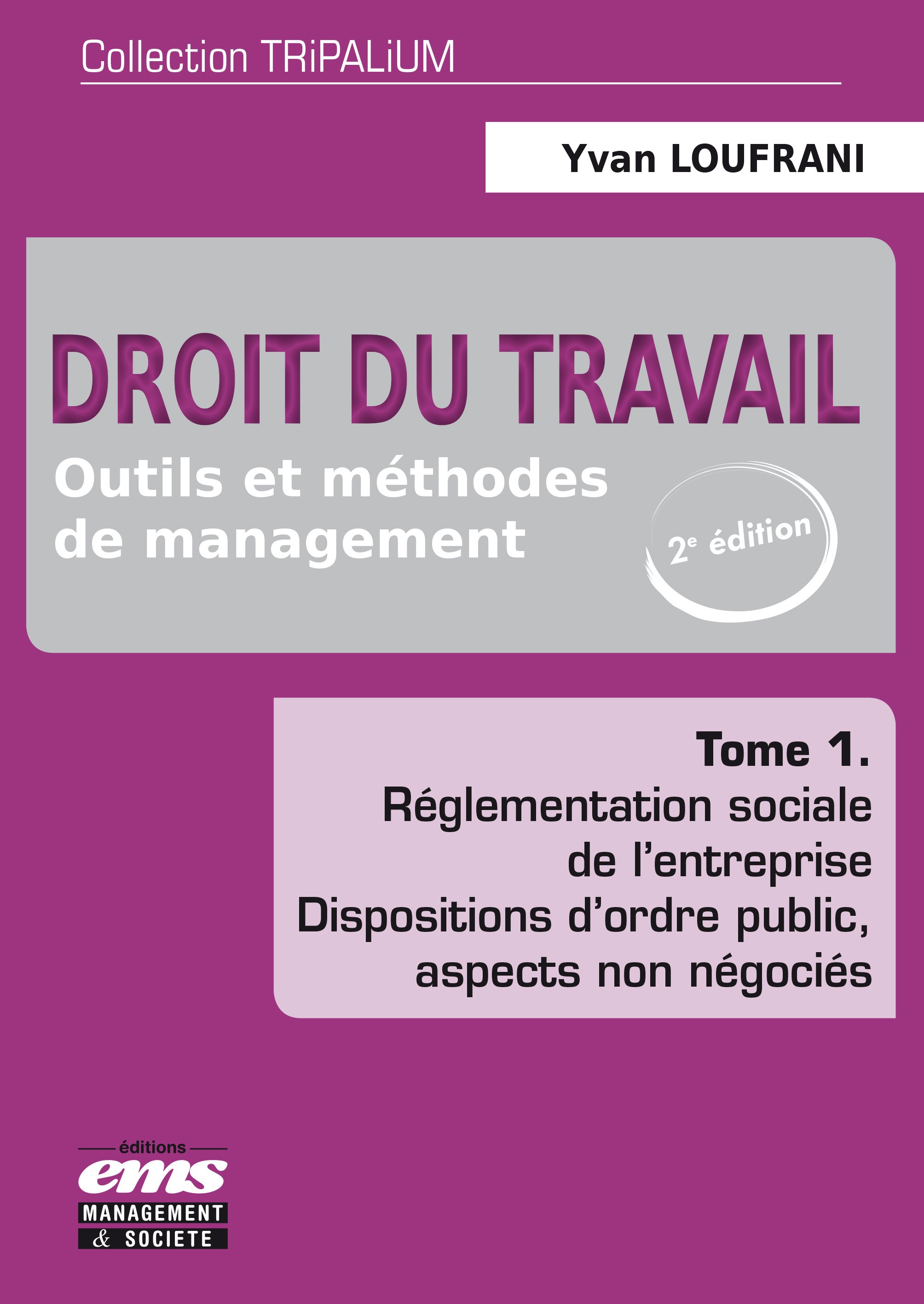ebook cover of Droit du travail - Tome 1 / 2e édition, by Yvan Loufrani