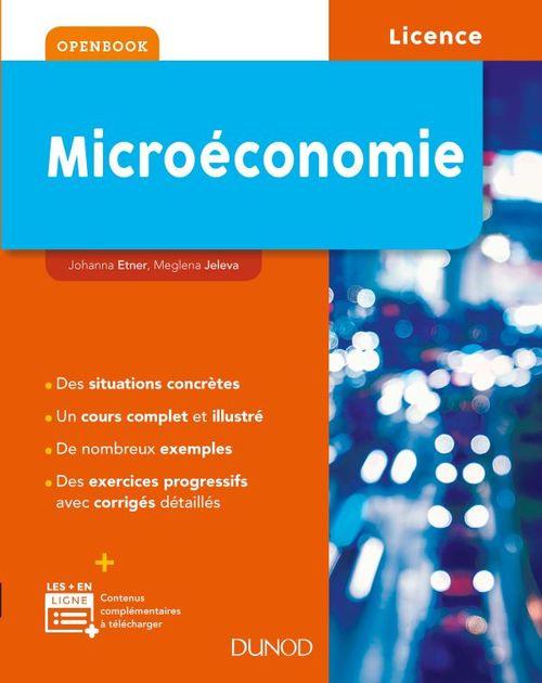 ebook cover of Microéconomie, by Johanna Etner