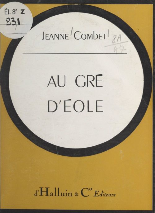 Couverture ebook de Au gré d'Éole, de Jeanne Combet
