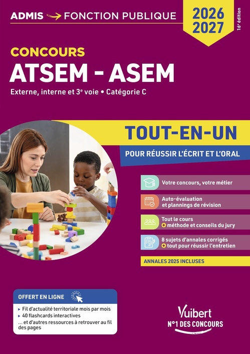 ebook cover of Concours ATSEM et ASEM 2026-2027 - Tout-en-un, by Élodie Laplace