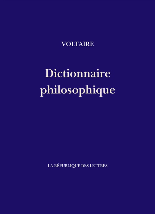 ebook cover of Dictionnaire philosophique, by Voltaire