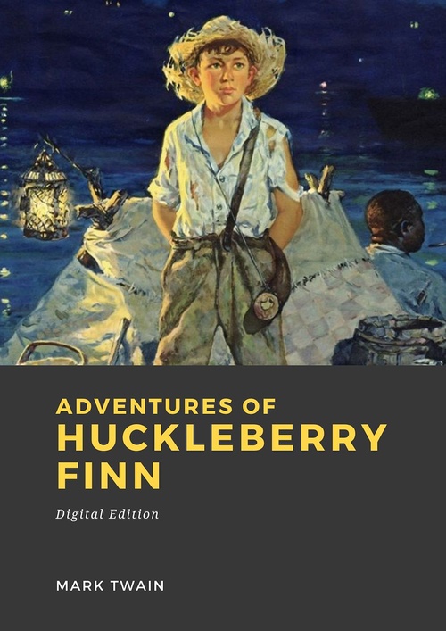 Couverture ebook de Adventures of Huckleberry Finn, de Mark Twain