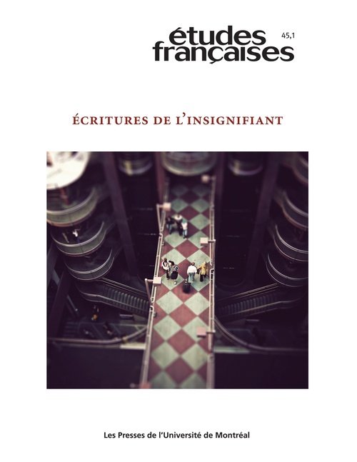 Couverture ebook de Études françaises. Volume 45, numéro 1, 2009, de Audrey Camus, Stephane Chaudier, Marie-Pascale Huglo, Sandrina Joseph, Nicolas Xanthos, Jacques Poirier, Denis Saint-Ama