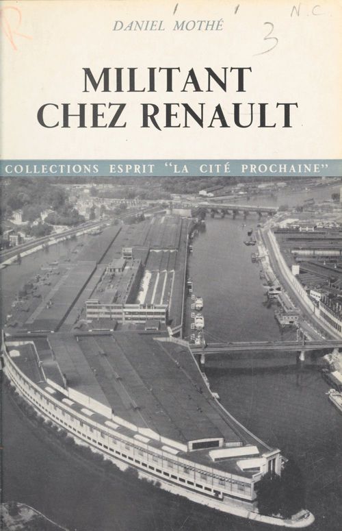 Couverture ebook de Militant chez Renault, de Daniel Mothe
