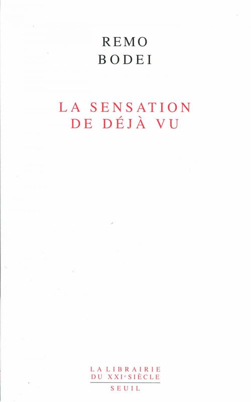 ebook cover of La Sensation de déjà vu, by Remo Bodei