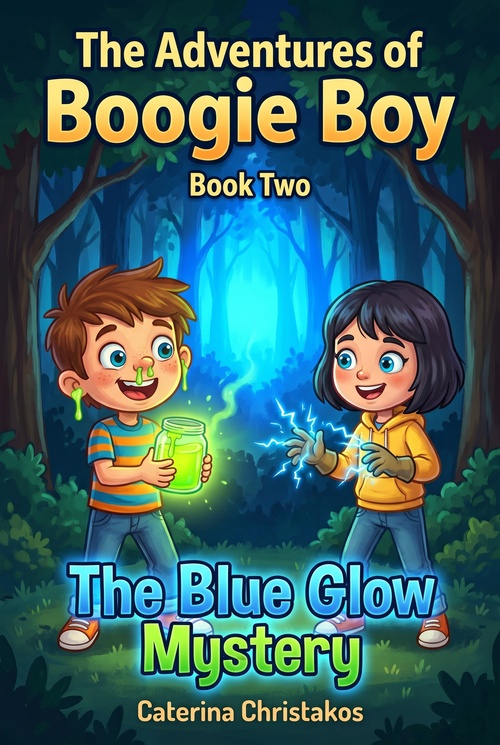 Couverture ebook de Boogie Boy and the Blue Glow Mystery, de Caterina Christakos