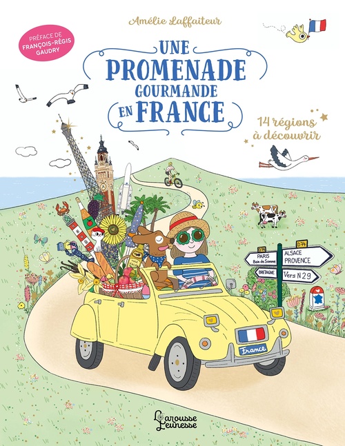 Couverture ebook de Une promenade gourmande en France, de Amélie Laffaiteur