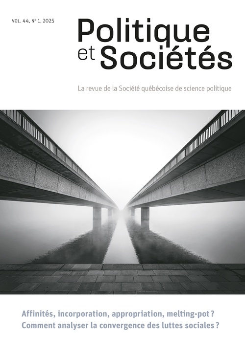 Couverture ebook de Politique et Sociétés. Vol. 44 No. 1,  2025, de Maeva Durand, Tristan Boursier, Julie Levasseur, Louis Masse, Natalia Miranda, Camille Morin-Delauriere, Loic Bonin, Mar