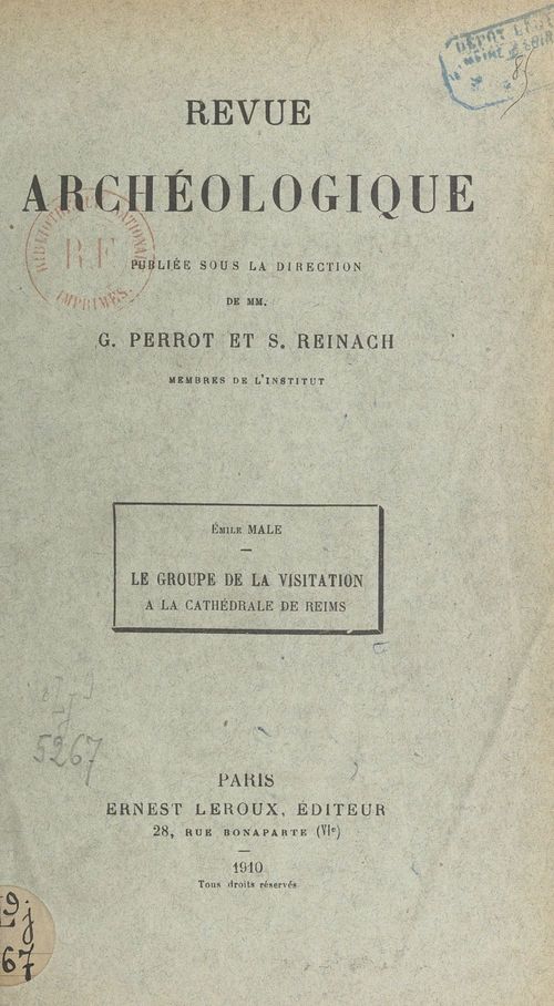 Couverture ebook de Le groupe de la Visitation à la cathédrale de Reims, de Emile Male