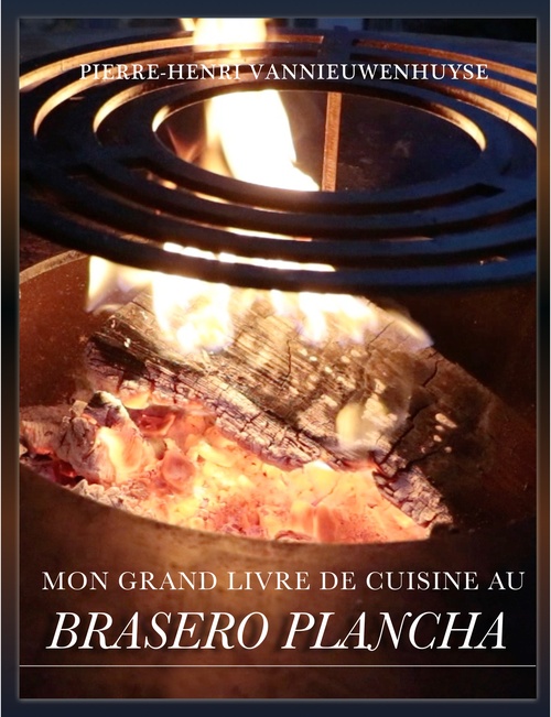 Couverture ebook de Mon grand livre de cuisine au brasero plancha, de Pierre-Henri Vannieuwenhuyse