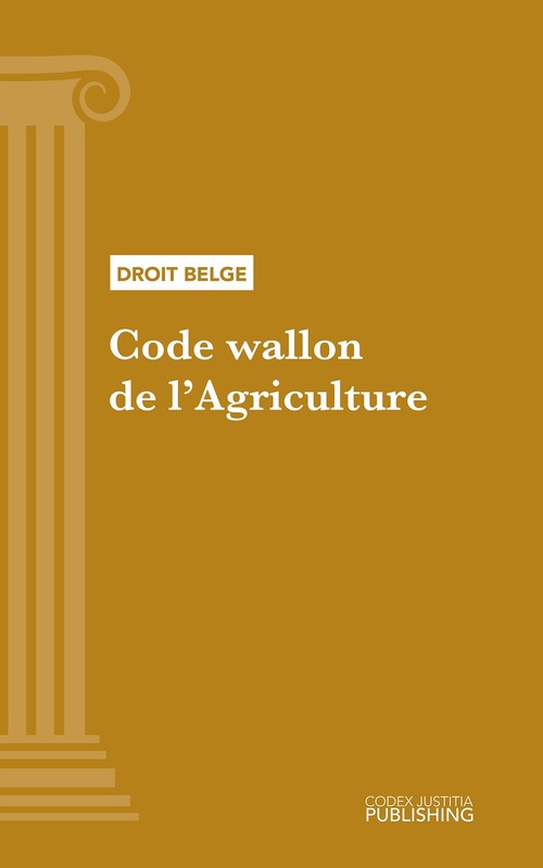 Couverture ebook de Code wallon de l'Agriculture, de Various