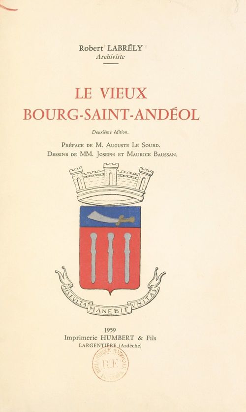 Couverture ebook de Le vieux Bourg-Saint-Andéol, de Robert Labrely