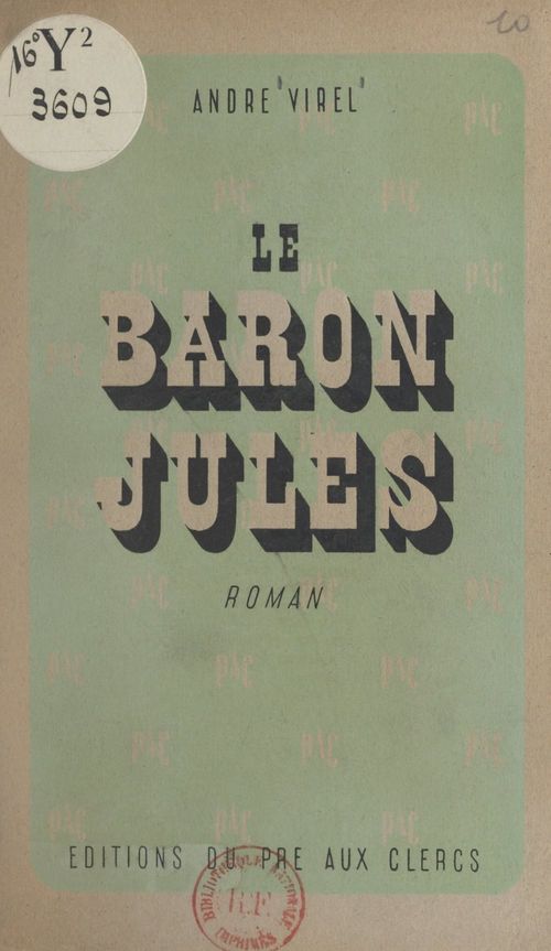 Couverture ebook de Le baron Jules, de André Virel