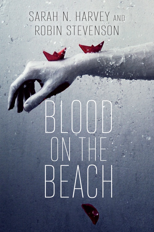 ebook cover of Blood on the Beach, by Robin Stevenson, Sarah N. N. Harvey