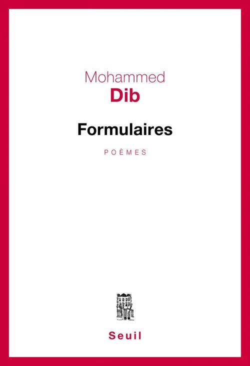 Couverture ebook de Formulaires, de Mohammed Dib
