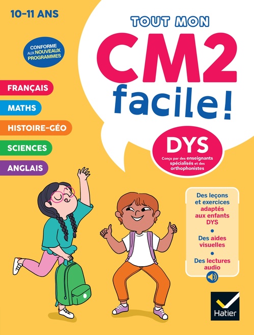 ebook cover of Mon CM2 facile ! Adapté aux enfants DYS ou en difficulté d'apprentissage - 10/11 ans, by Evelyne Barge, Marco Overzee, Marie-Hélène Van Tilbeurgh